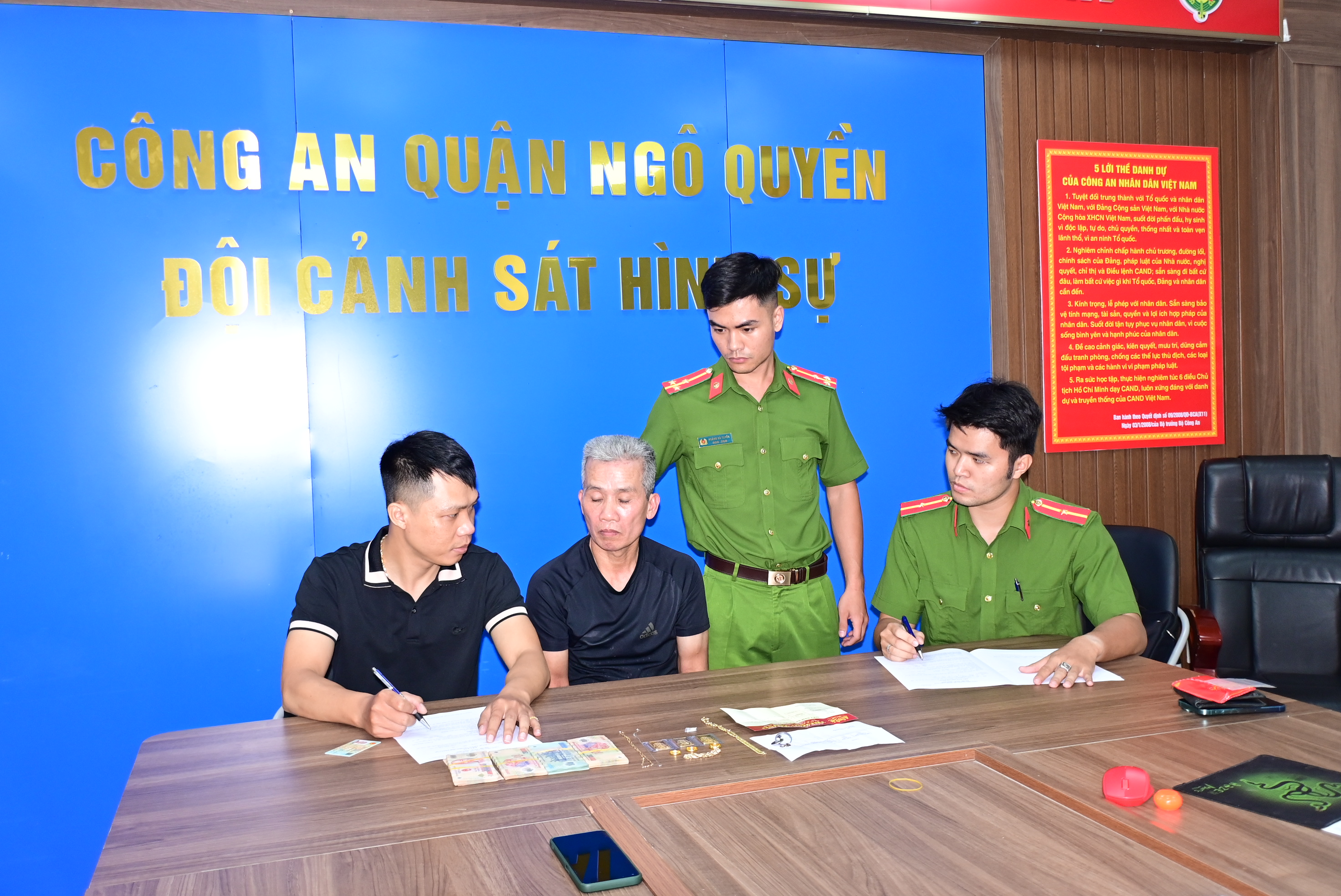 Công an quận Ngô Quyền: 3 vụ phạm pháp hình sự, bắt 5 đối tượng